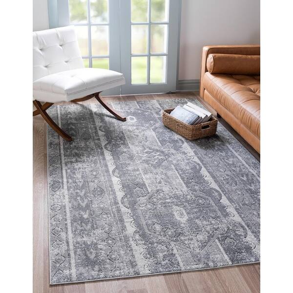 Shop Porch Den Regatta Distressed Geometric Stripe Area Rug On