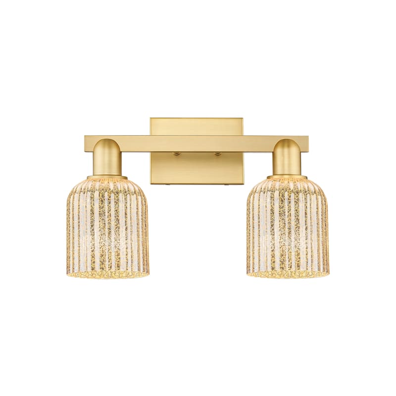 Innovations Lighting 716-2W-11-16 Bridal Veil Vanity Bridal Veil 2 - Satin Gold / Mercury