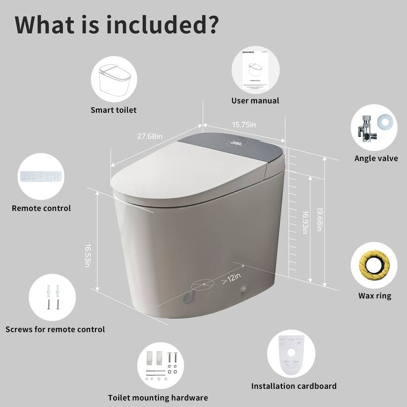 Casta Diva CDU010 Smart Toilet with Bidet & Tank, Auto Open/Close