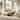 Modern Linen & Mango Wood Chaise Leather Sofa - 80", Ivory & Brown - 79.5"
