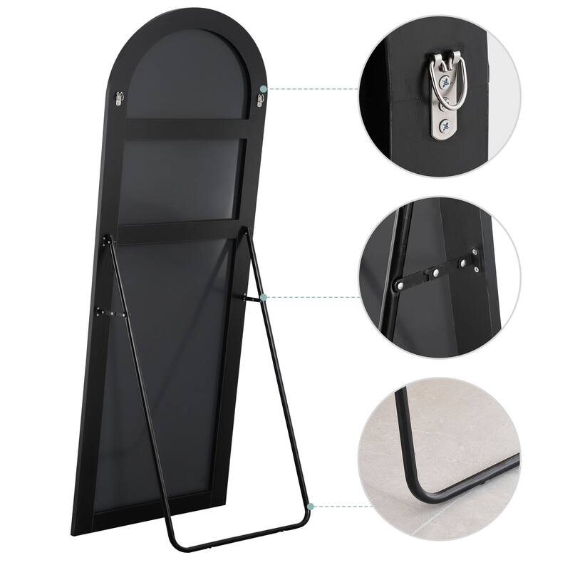 Arched Mirror Full-length Floor Mirror with Standing