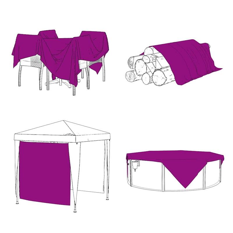 vidaXL Clear Tarpaulin with Eyelets 9.8x9.8/13.1/19.7/26.2' Polyethylene - Transparent