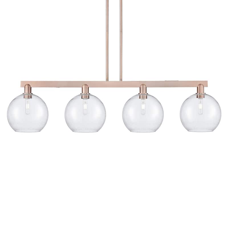 Innovations Lighting 716-4I-13-53 Athens Linear Athens 4 Light 53" - Antique Copper / Seedy