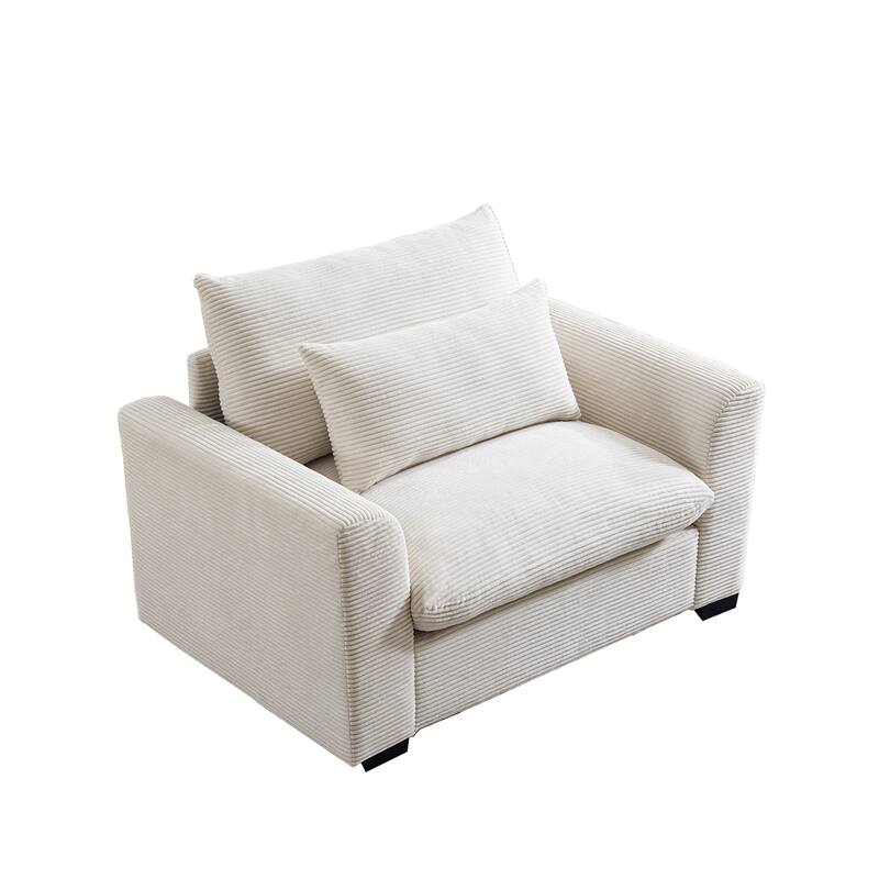 Luxurious corduroy fabric ergonomic soft sofa