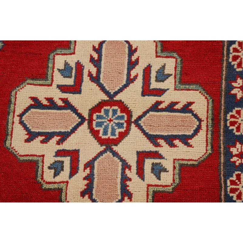 Red Kazak Rug Hand-Knotted Living Room Wool Carpet - 8'3"x 11'0"