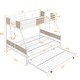 preview thumbnail 12 of 22, Twin Over FULL Metal Bunk Bed with Trundle 2-Side Ladder and Full-Length Guardrail, No Box Spring Needed