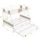 preview thumbnail 11 of 16, Twin Over Full Metal Bunk Bed with Trundle,Modern Style Bed with Build-In Ladder