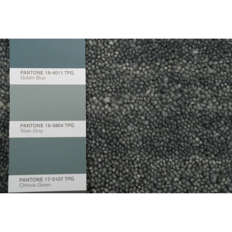 Hand Knotted Oriental 100% Wool Carpet Tribal Animal Pictorial Greys & Charcoal Gabbeh Runner Rug - 8' 7'' X 2' 5''