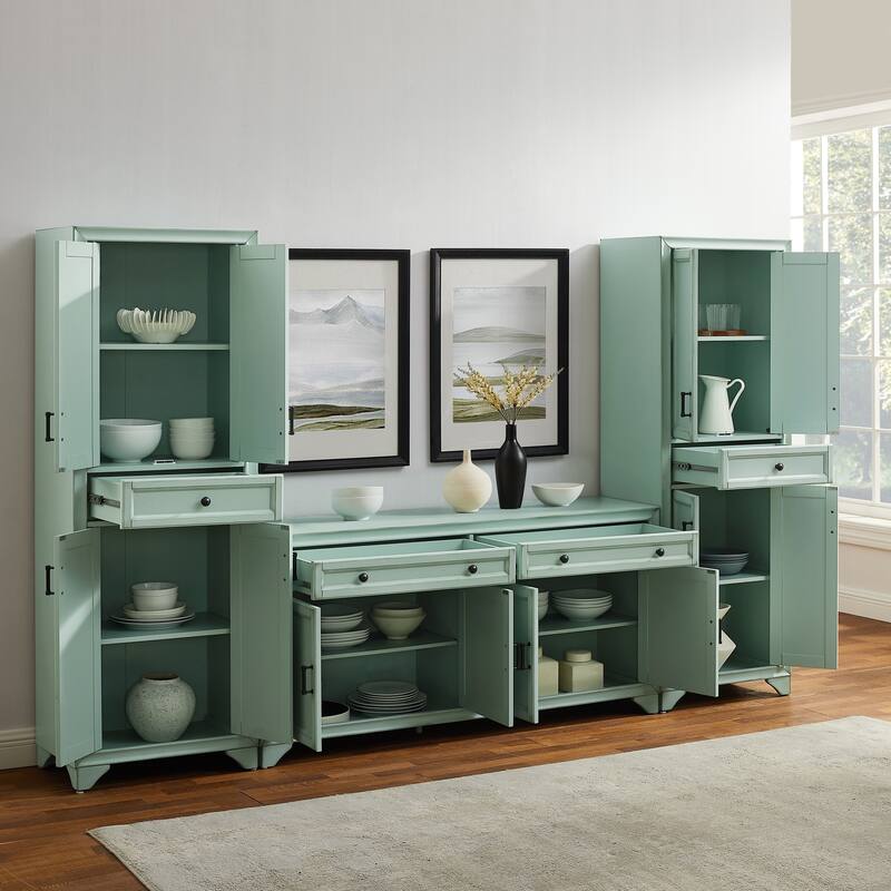 Crosley Tara 3-Piece Sideboard And Pantry Set