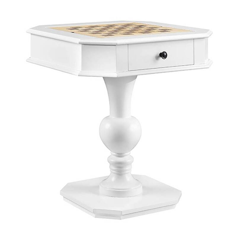 Avarice White Game Table with Drawer