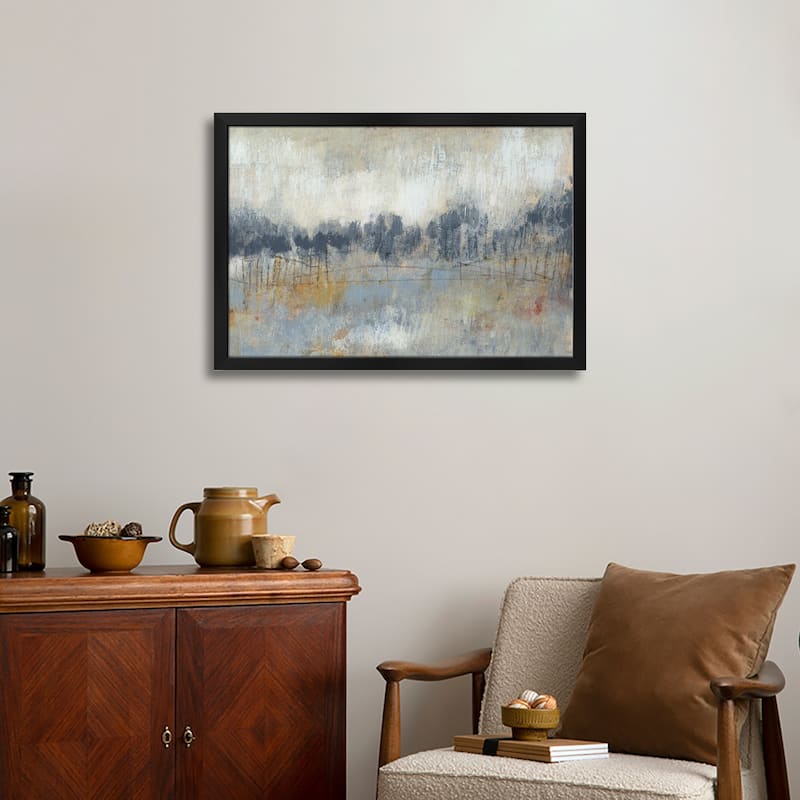 Cool Grey Horizon II Premium Framed Poster by Jennifer Goldberger