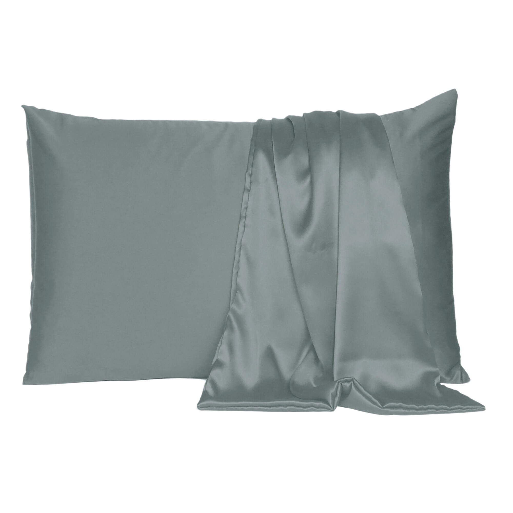 BEIGE COLOR 1 PAIR TWO SOFT "SILK" SATIN / SATEEN PILLOW CASE / COVER 