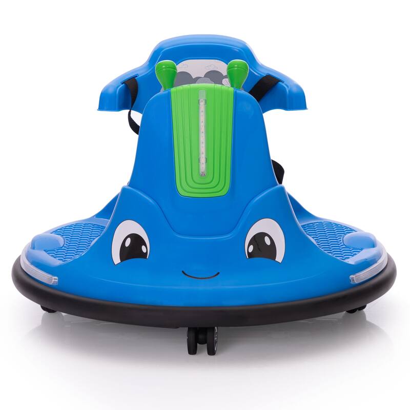 12V Snail-Shaped Kids Electric Bumper Car with Remote Control, LED Lights, Music, 360° Spin, Safe Ride-On for Ages 3-8