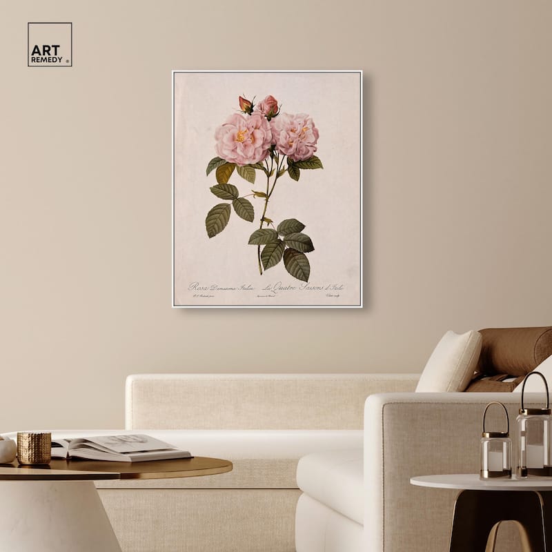 Damask Rose Canvas by Art Remedy