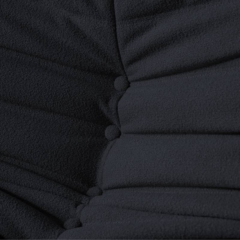 Soft Teddy Fabric Lounge Chairs Bean Bag Sofas Set Modern Tatami Couches Lazy Floor Couch