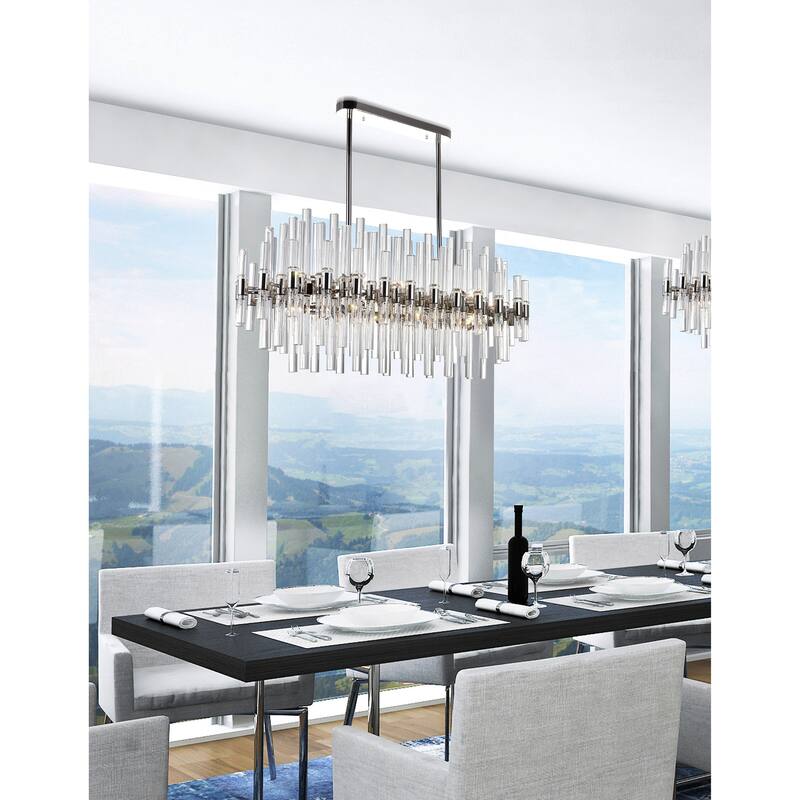 Miroir 16 Light Pool Table Light With Polished Nickel Finish - Polished Nickel
