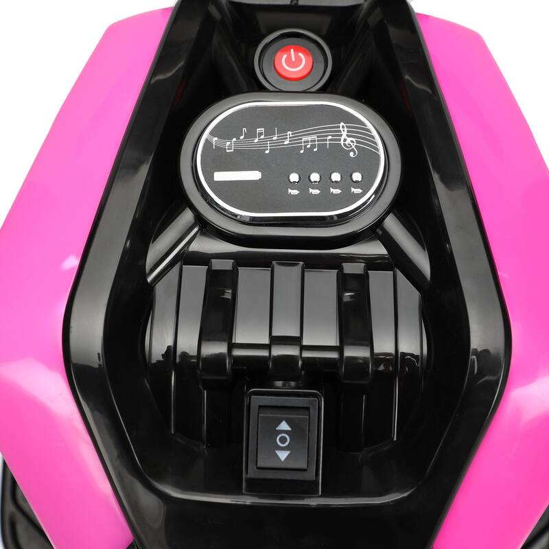 12V Kids' Ride-On Motorcycle with LED Lights, 3 Wheels, and Horn - Ages 3-8