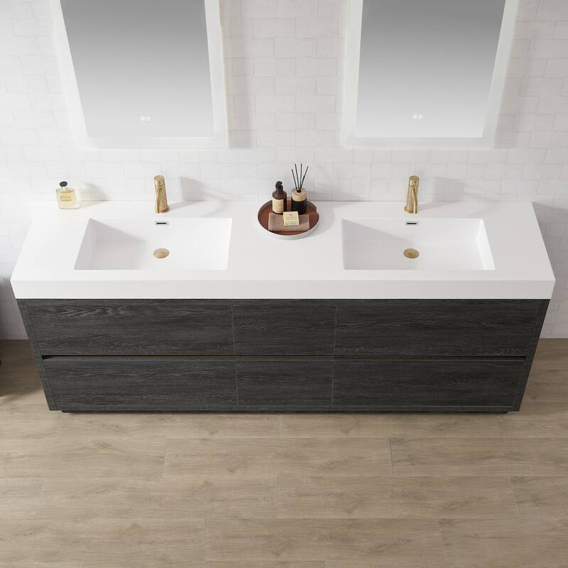Huesca Bath Vanity with Composite Integral Sink Top without Mirror