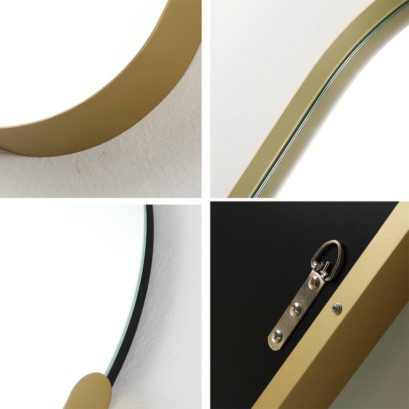 MacLuu Arch Half Frame Metal Wall Mirror - 19.7"×35.4"