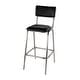 preview thumbnail 2 of 6, Waylon 31 in. Seat Height Leather and Iron Bar Height Stool with Back and Footrest