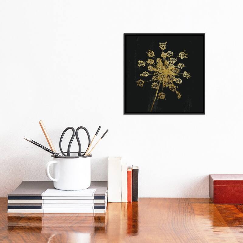 iCanvas "Lacy Gold I" by Nan Framed