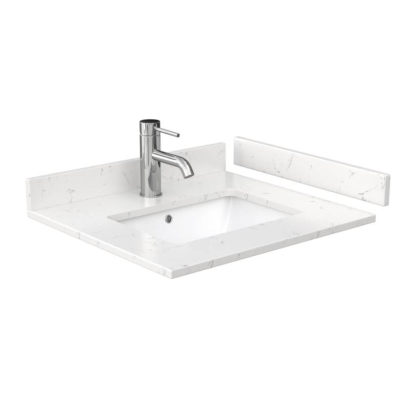 Beckett 24 Inch Single Vanity, Cultured Marble Top