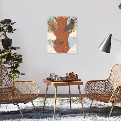 Wynwood Studio Canvas Animals Night Companion at Daylight Brown Modern & Contemporary Wall Art Canvas Print