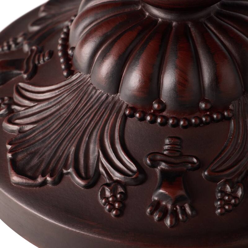 Halston River of Goods Double Lit Stained Glass 24.5-Inch Table Lamp - 18" x 18" x 24.5"