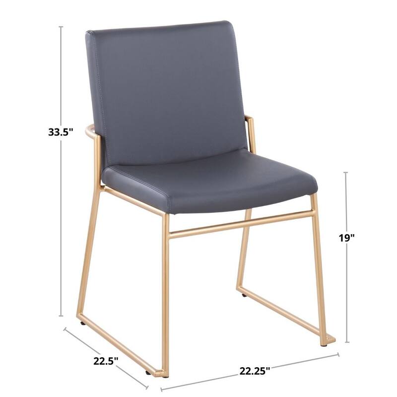 Silver Orchid Jayci Gold Metal Dining Chair (Set of 2)