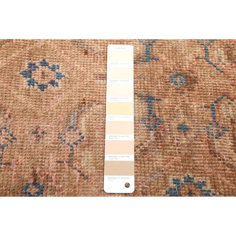 ECARPETGALLERY Hand-knotted Antalya Vintage Tan Wool Rug - 3'4 x 9'9