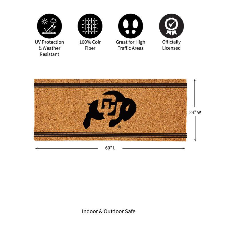 University of Colorado Monochrome Indoor/Outdoor Coir Door Mat
