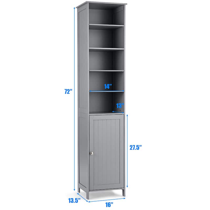 Costway 72''H Bathroom Tall Floor Storage Cabinet Shelving Display - See Description