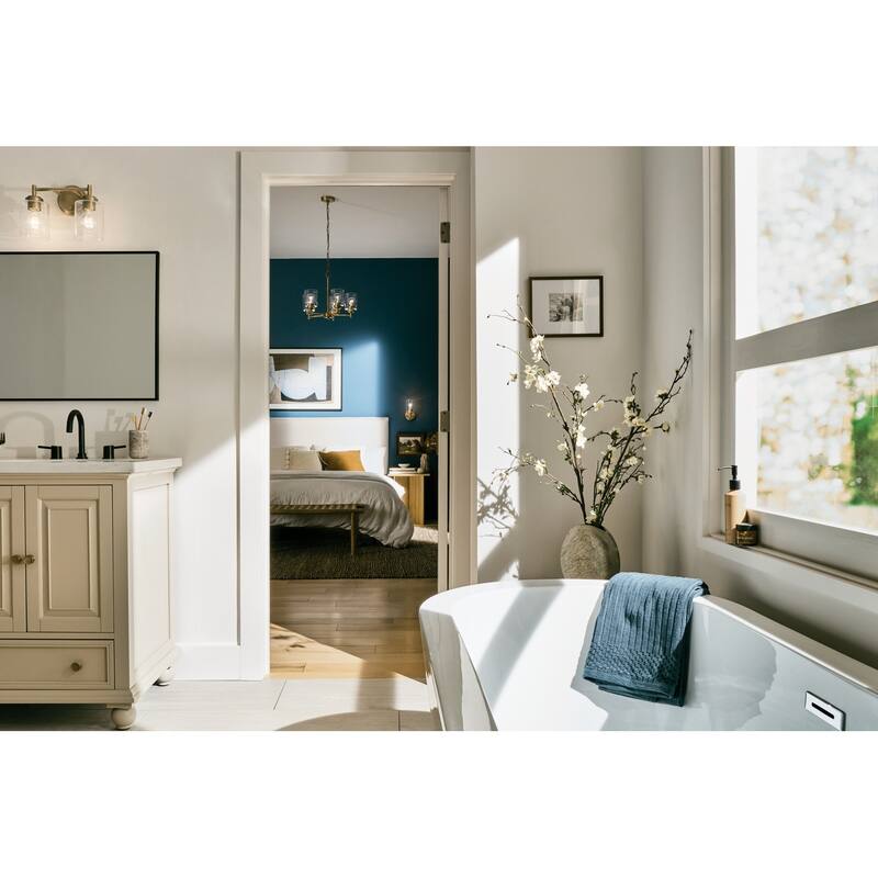 Kichler Lighting Winslow 13 in. 2-Light Natural Brass Vanity Light - 13 in