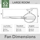 preview thumbnail 12 of 18, Hunter 52" Hampshire Ceiling Fan with LED Light Kit and Handheld Remote - Farmhouse - Exclusive SureSpeed!
