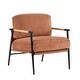 preview thumbnail 23 of 63, 27.56" Modern Accent Chair with Plush Cushions, Metal Frame, and Wooden Armrest Design -for Living Room, Bedroom