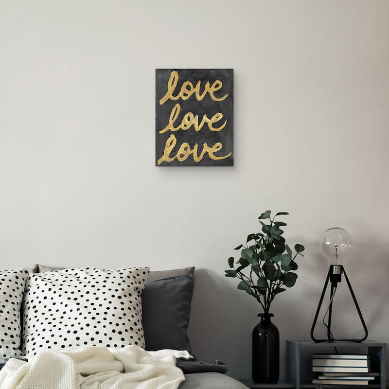 Love Love Love Canvas Art Print