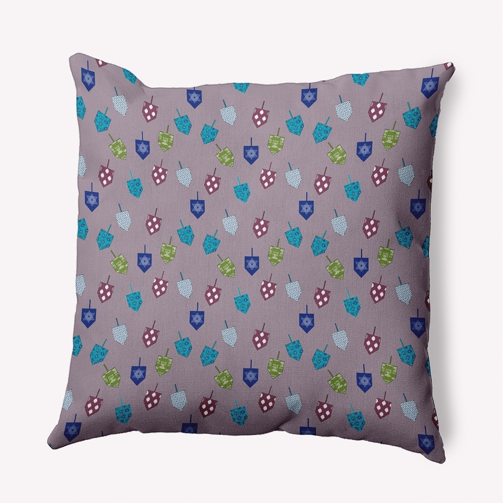 Hanukkah Dreidel Pattern Accent Pillow