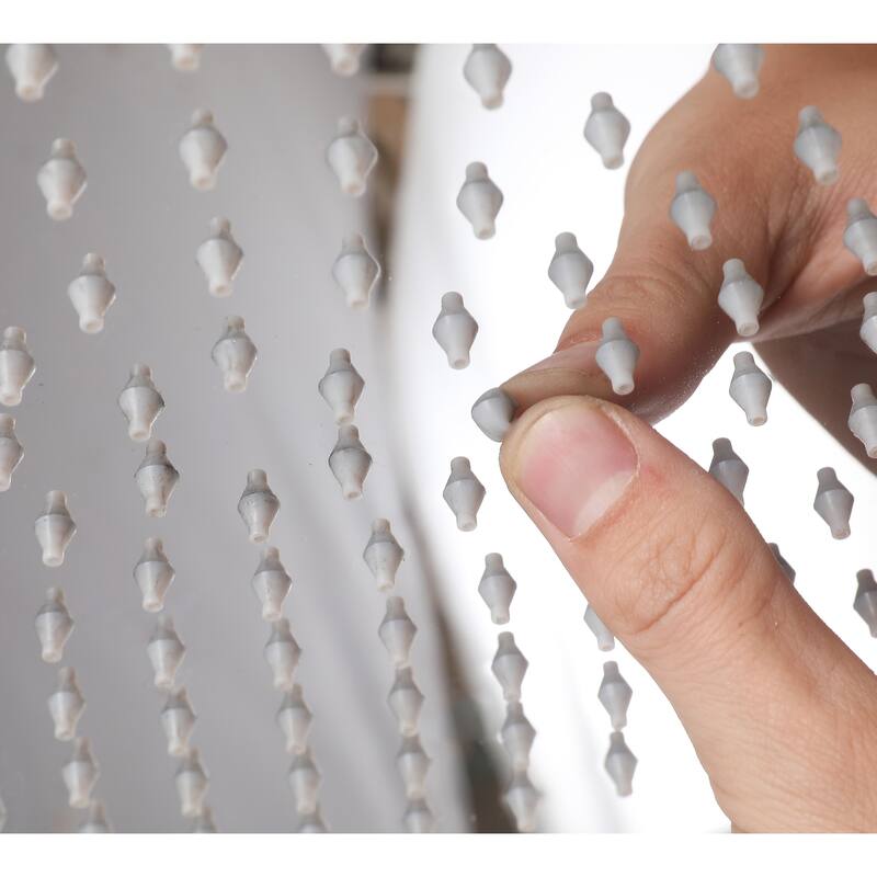 48"H Solid Brass Outdoor 10 Inch Round Rain Shower Set with Dual Cross Handle