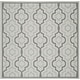 preview thumbnail 51 of 52, SAFAVIEH Courtyard Annmarie Indoor/ Outdoor Waterproof Patio Backyard Rug 7'10" Square - Light Grey/Anthracite