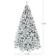 Snow-flocked Artificial Hinged Christmas Tree (6 / 7.5 / 9 ft.)
