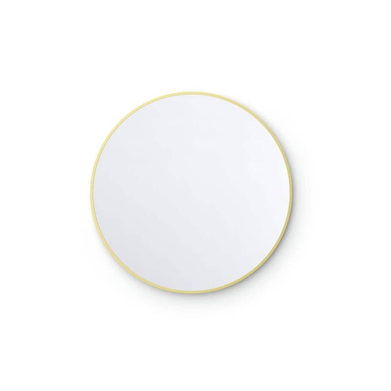 24 Inch Shatterproof Wall Mount Metal Frame Mirror - Brushed Gold