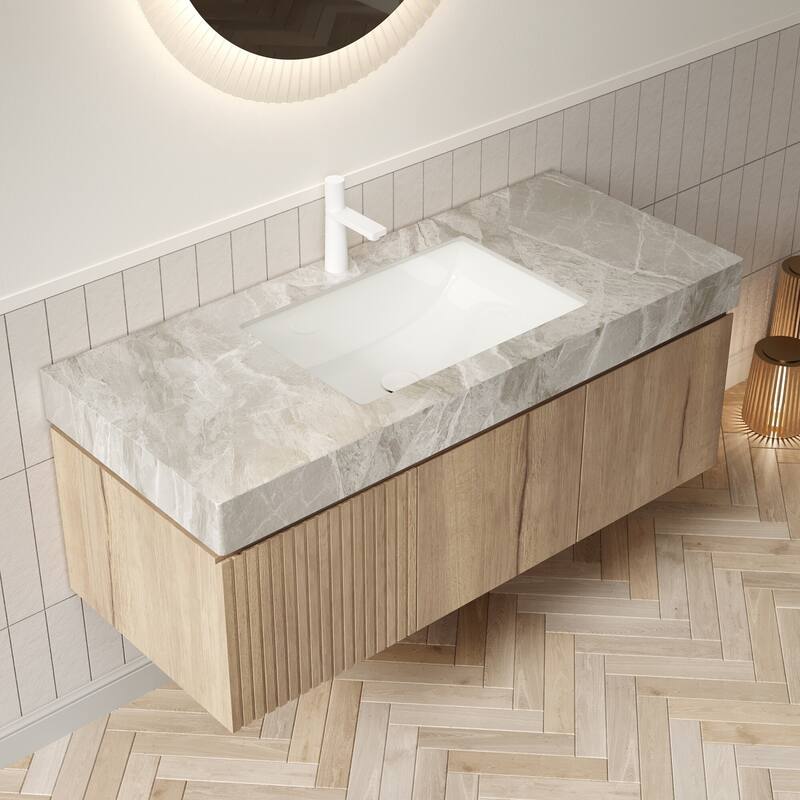 48" Bathroom Vanity with Sintered Stone countertop and Sink