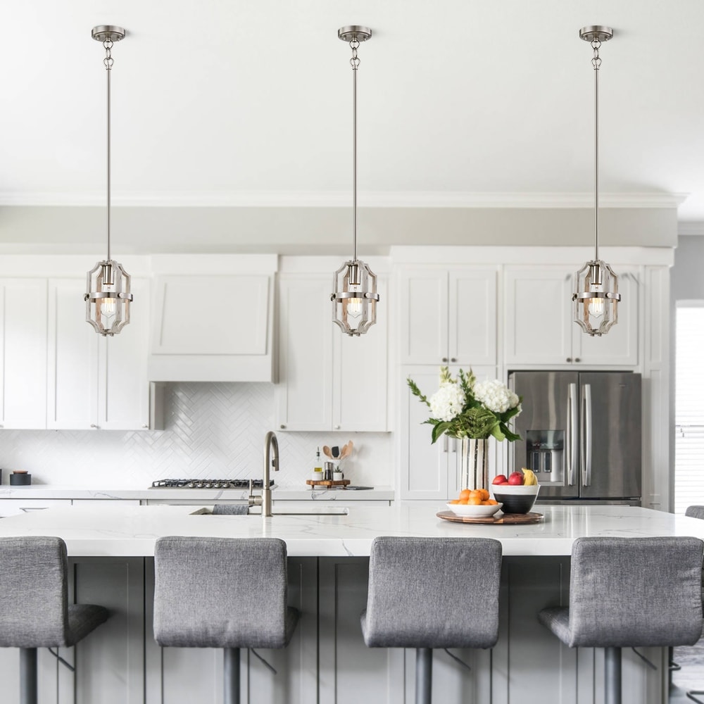 Richwood 1-Light Brushed Nickel Modern Farmhouse Mini