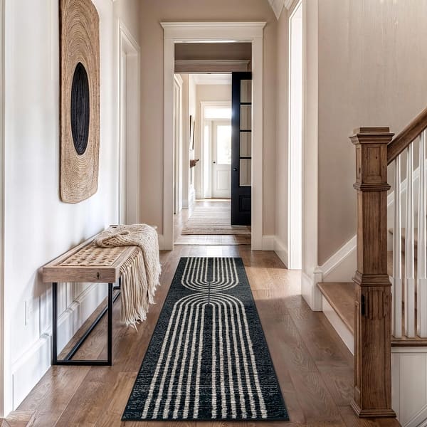 slide 2 of 21, Contemporary Arch Design Area Rug 2' 3" x 12'