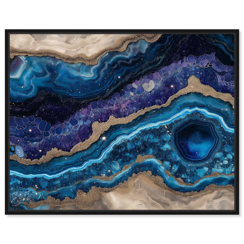 Galactic Geode I Canvas by Art Remedy - Black - 24" x 20"