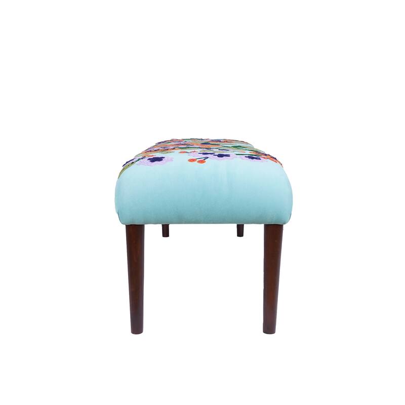 Nico Upholstered Accent Bench Indoor Entryway Bench by Sevita - 47" L x 16" W x 18" H