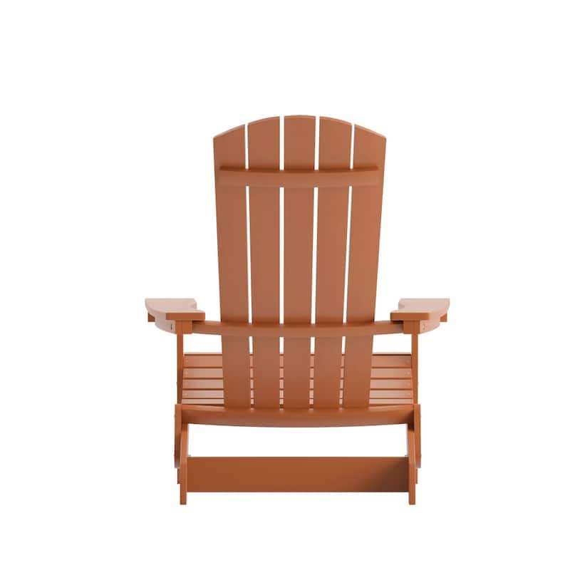 Poly-resin Folding Adirondack Indoor/Outdoor Patio Chair (Set of 4)