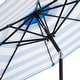 preview thumbnail 14 of 21, Pure Garden 9ft Striped Patio Umbrella with Push Button Tilt for Outdoor Furniture, Deck, Backyard, or Pool