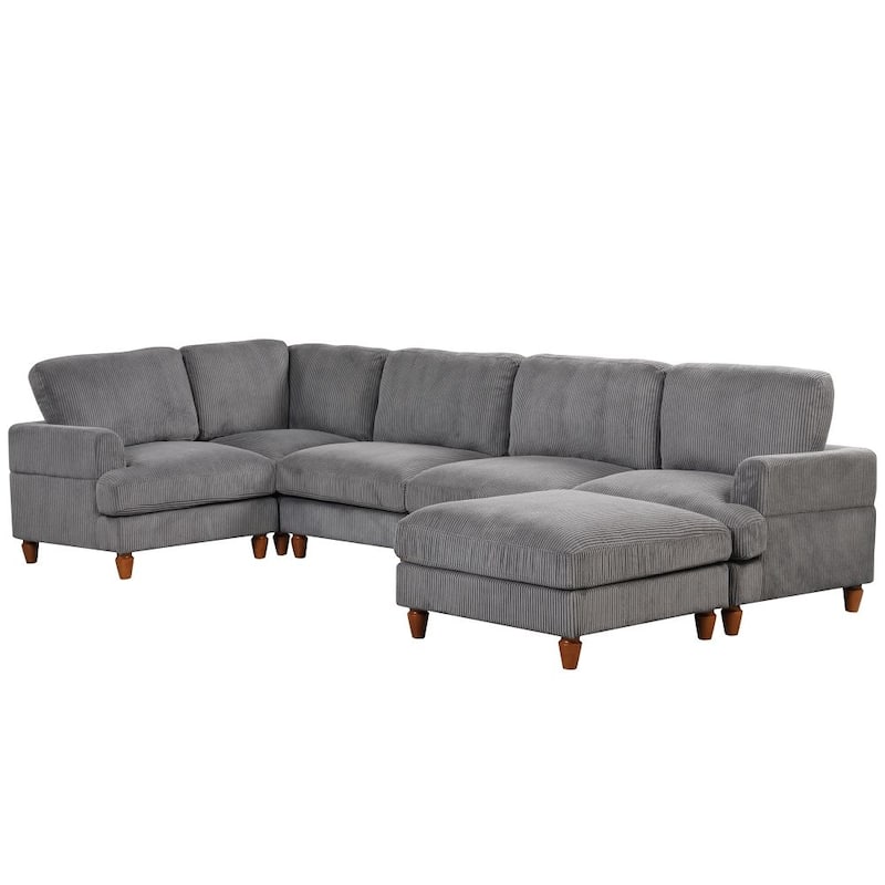 Modular Sectional Sofa with Ottoman L Shaped Corner Sectional for Living Room, Office