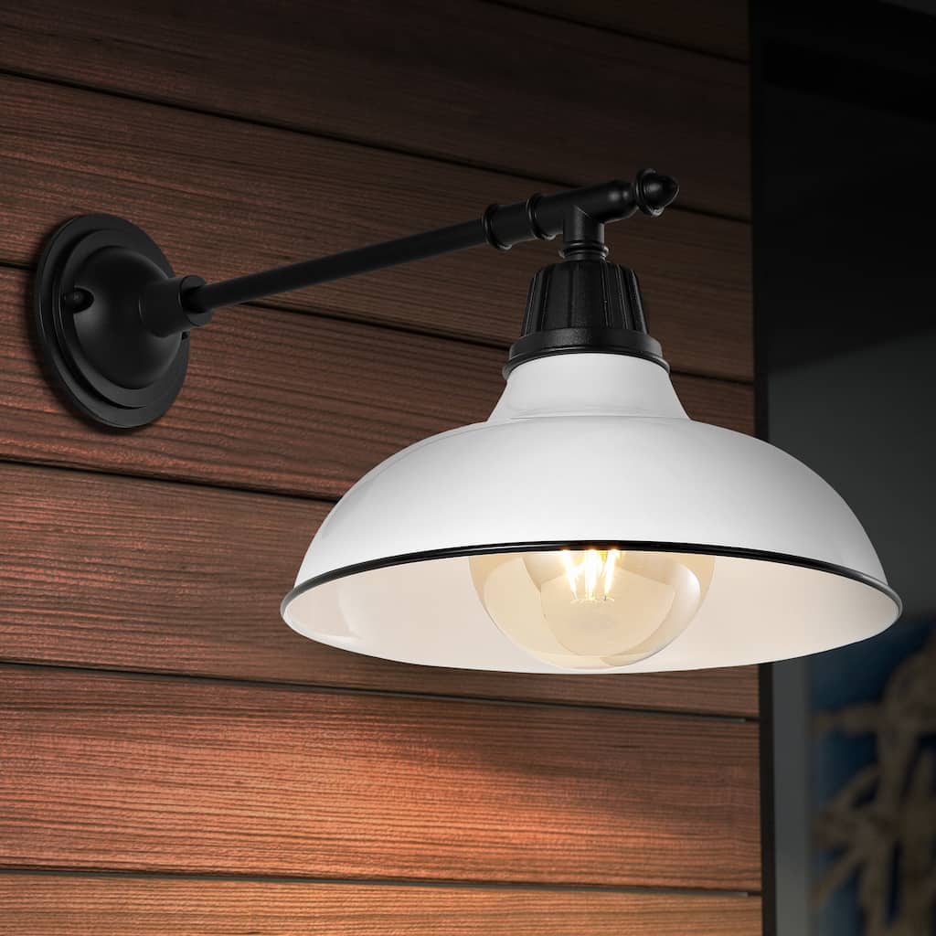 12.25" Indoor/Outdoor LED Arm Sconce, By JONATHAN Y - 12.25